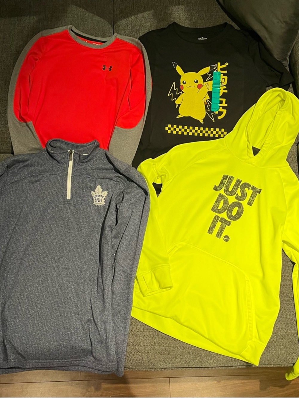 XL Youth Boys Clothing Bundle (Age 14-16) - Under Armour, Pokemon, Nike, NHL